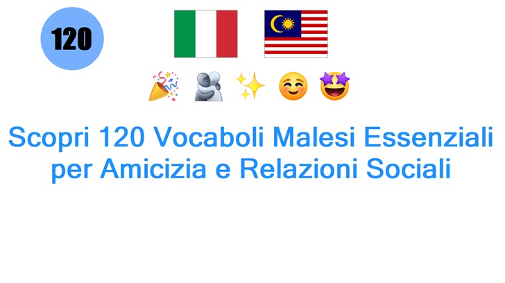 Scopri 120 Vocaboli Malesi Essenziali per Amicizia e Relazioni Sociali